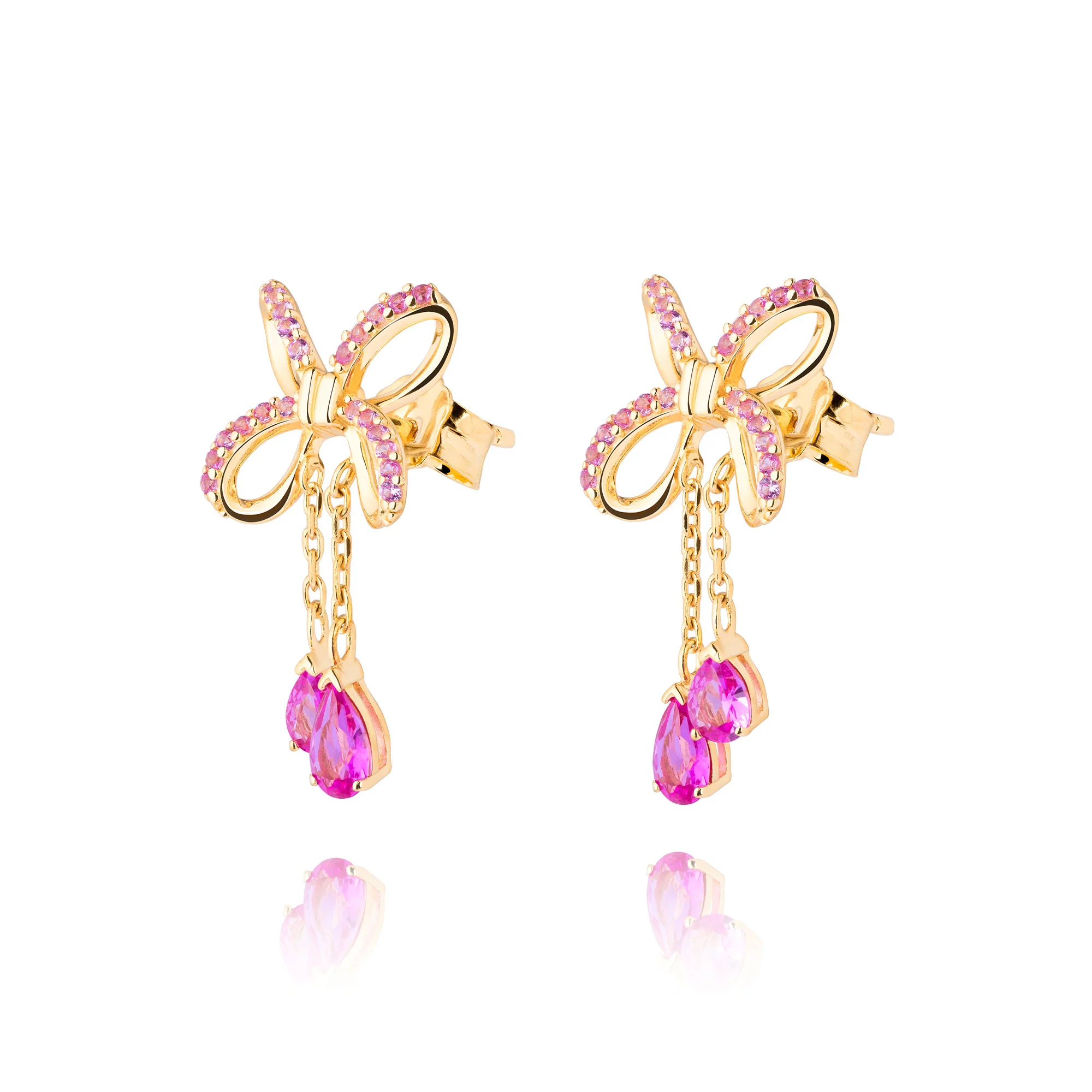 Blissful Knot Earrings Gold - Image 3