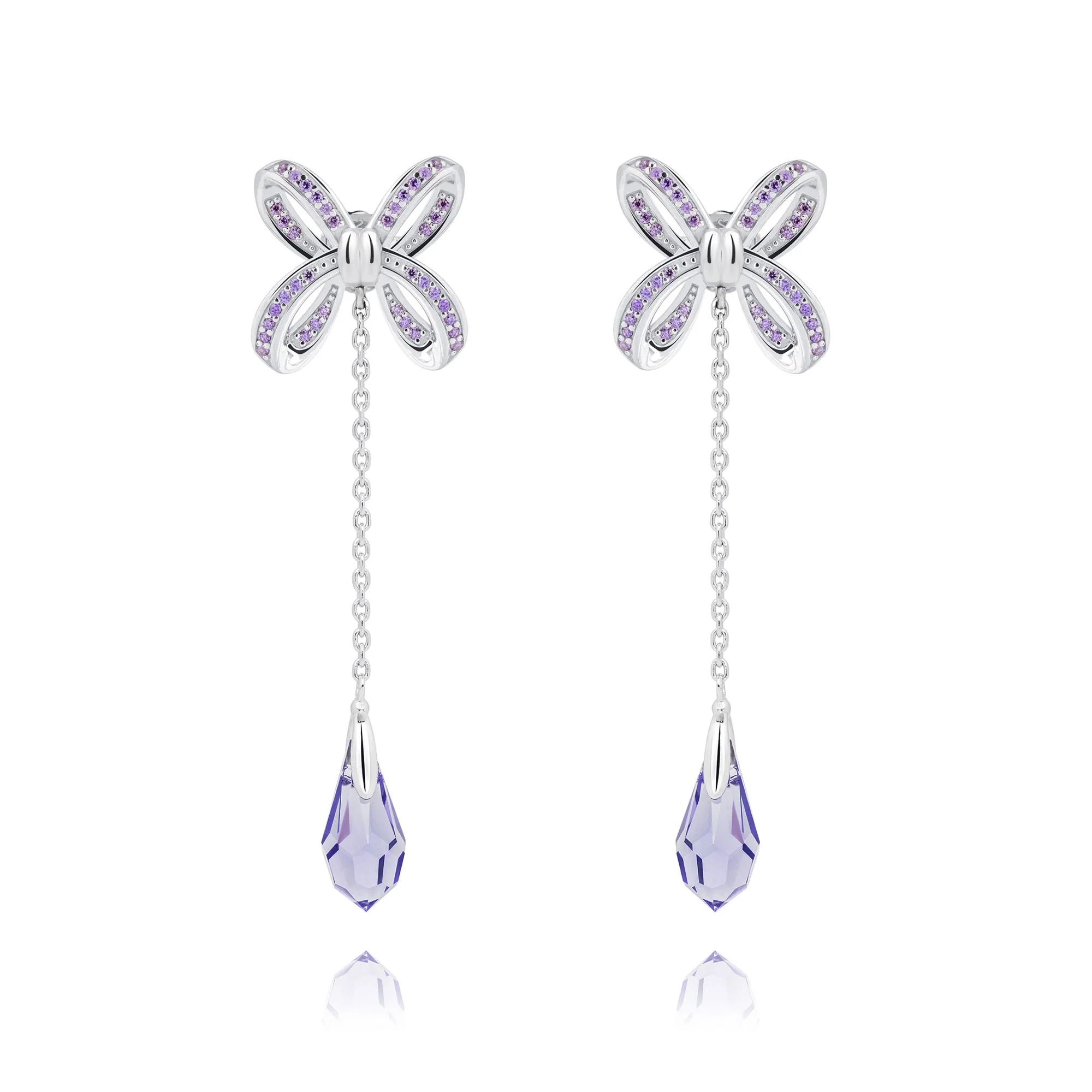 Blissful Knot Earrings Silver