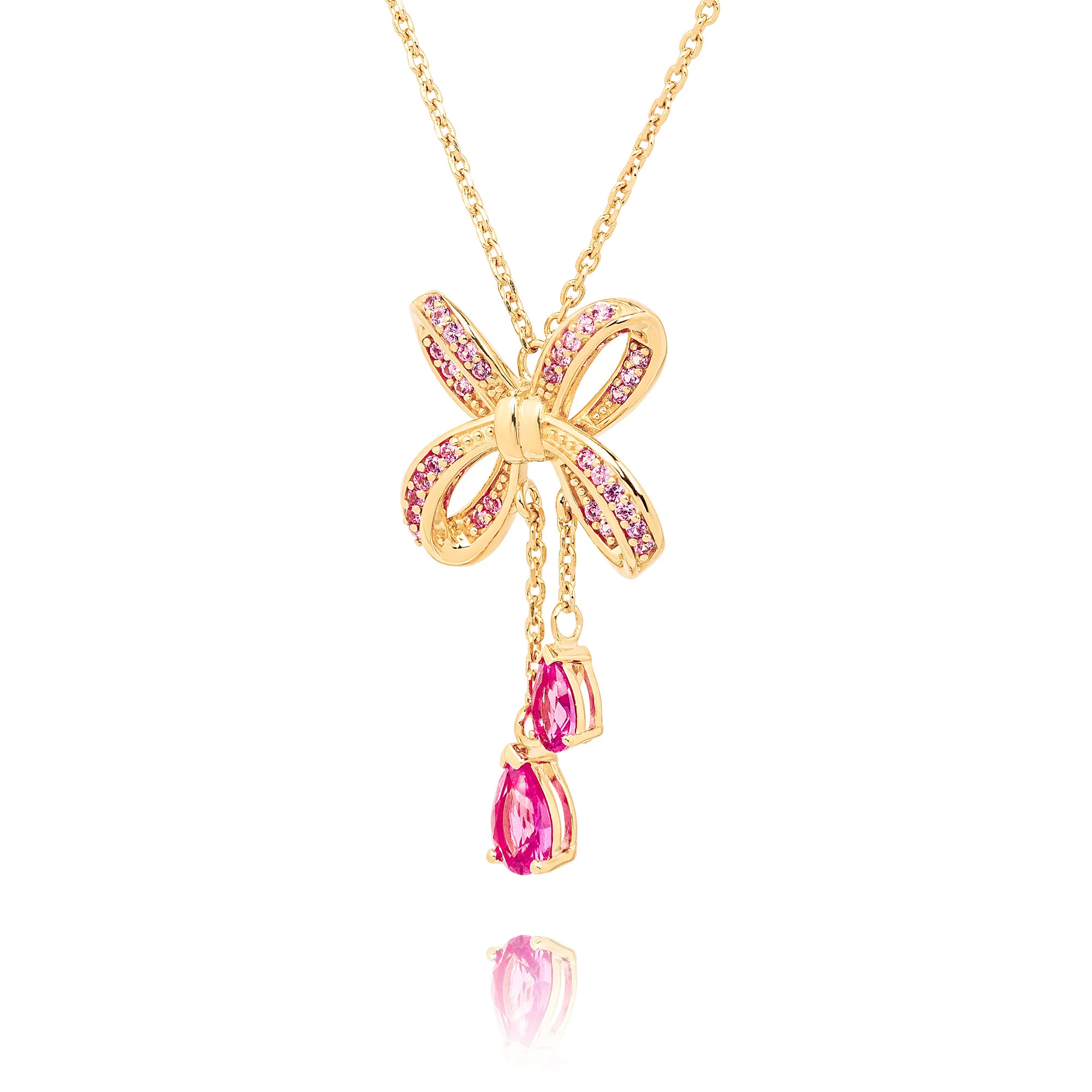 Blissful Knot Necklace Gold - Image 3