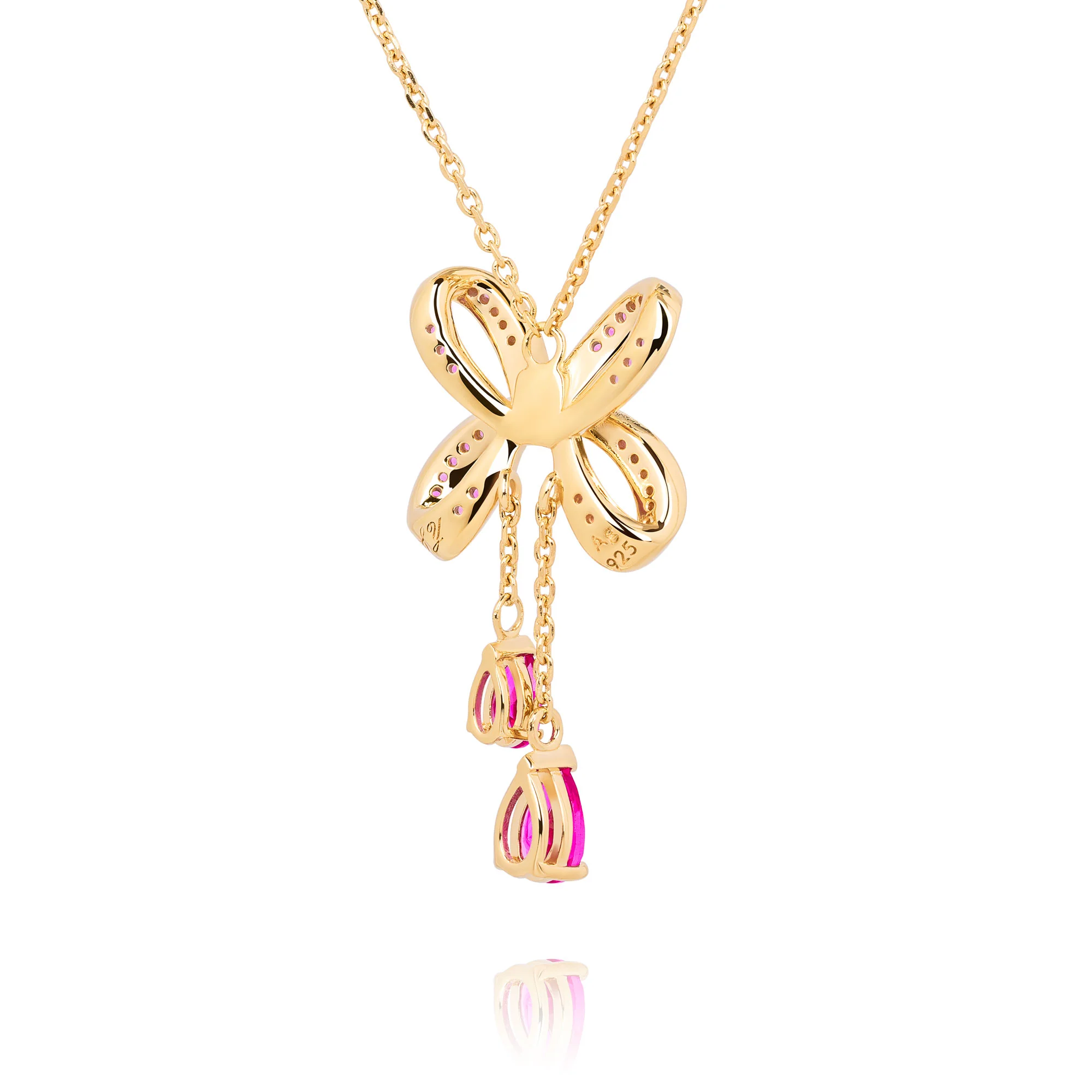 Blissful Knot Necklace Gold - Image 4