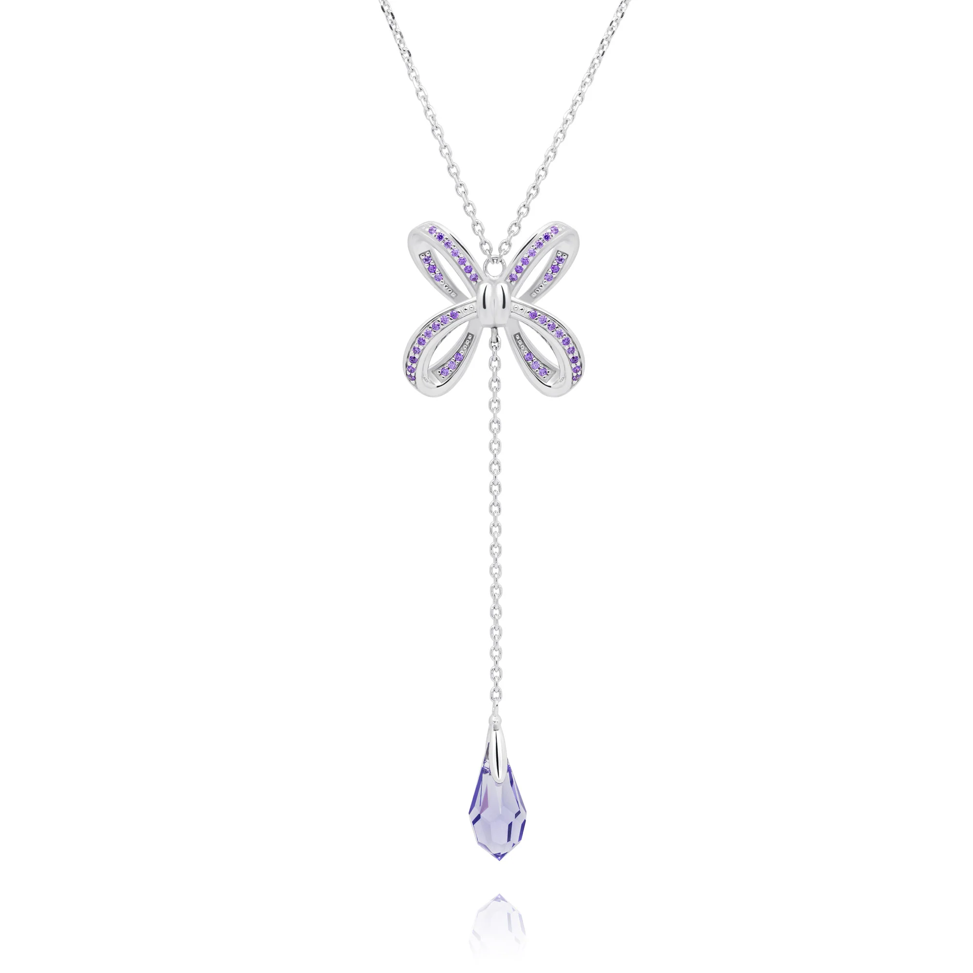 Blissful Knot Necklace Silver