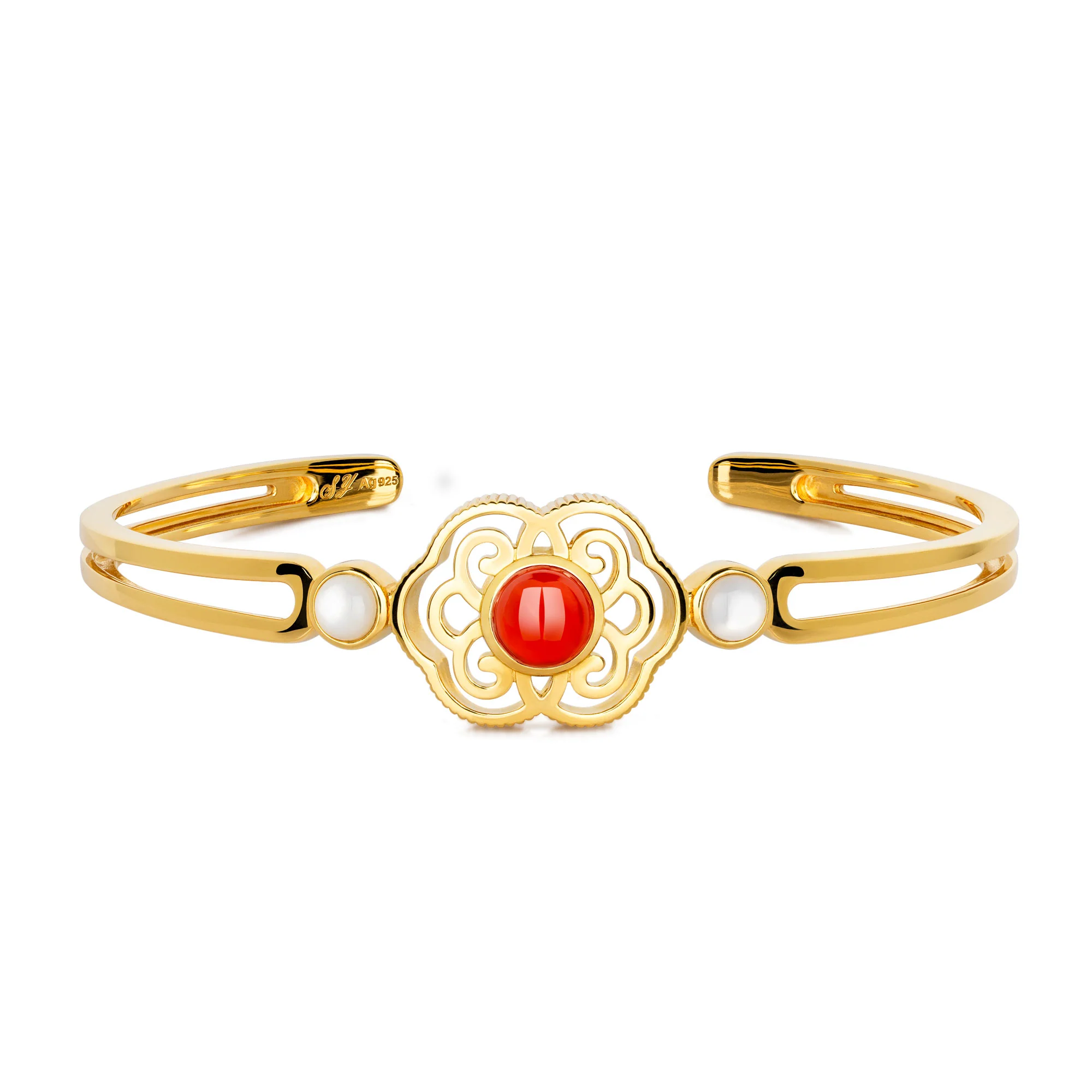 Blissful Ruyi Bangle Carnelian