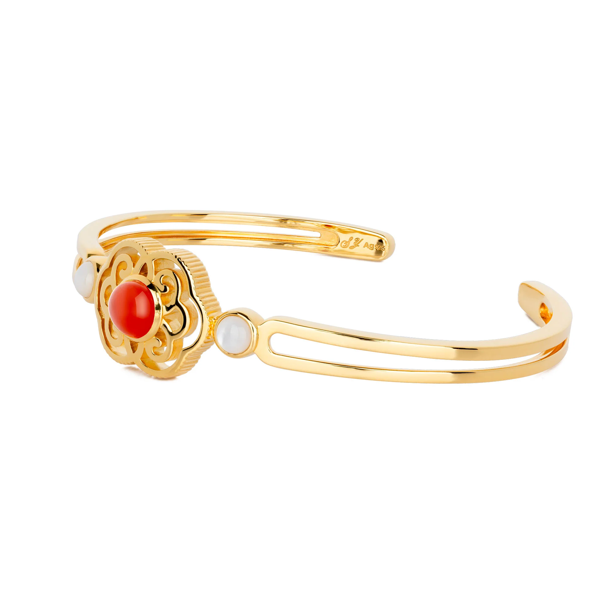 Blissful Ruyi Bangle Carnelian - Image 3