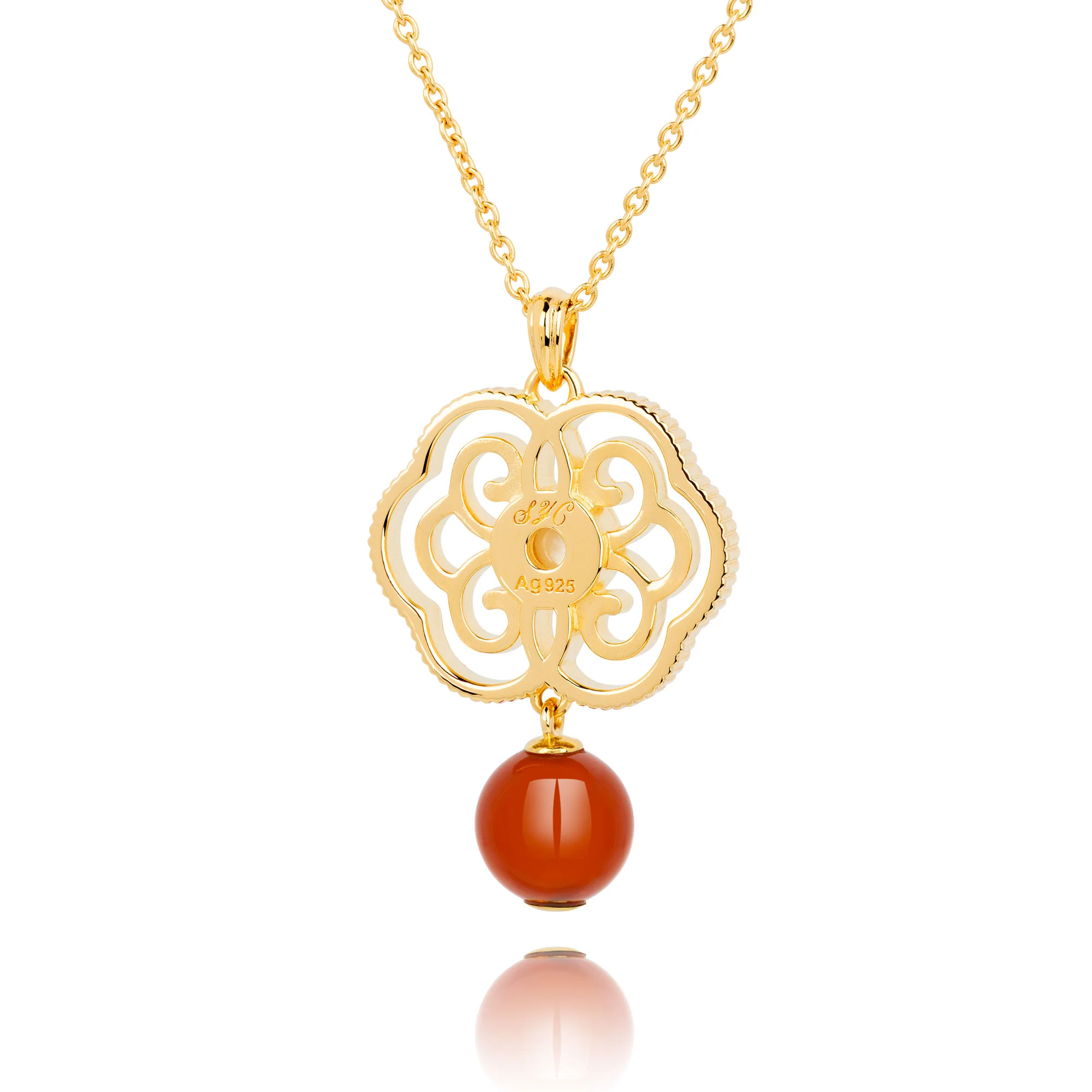 Blissful Ruyi Necklace Carnelian - Image 4
