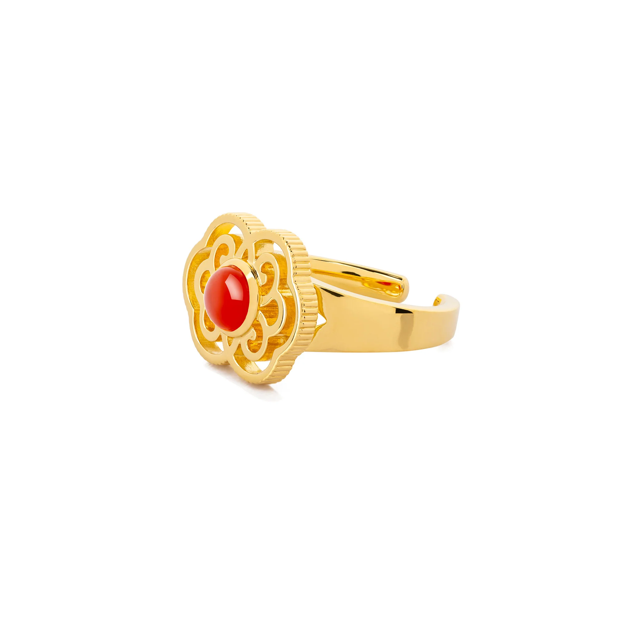 Blissful Ruyi Ring Carnelian - Image 3