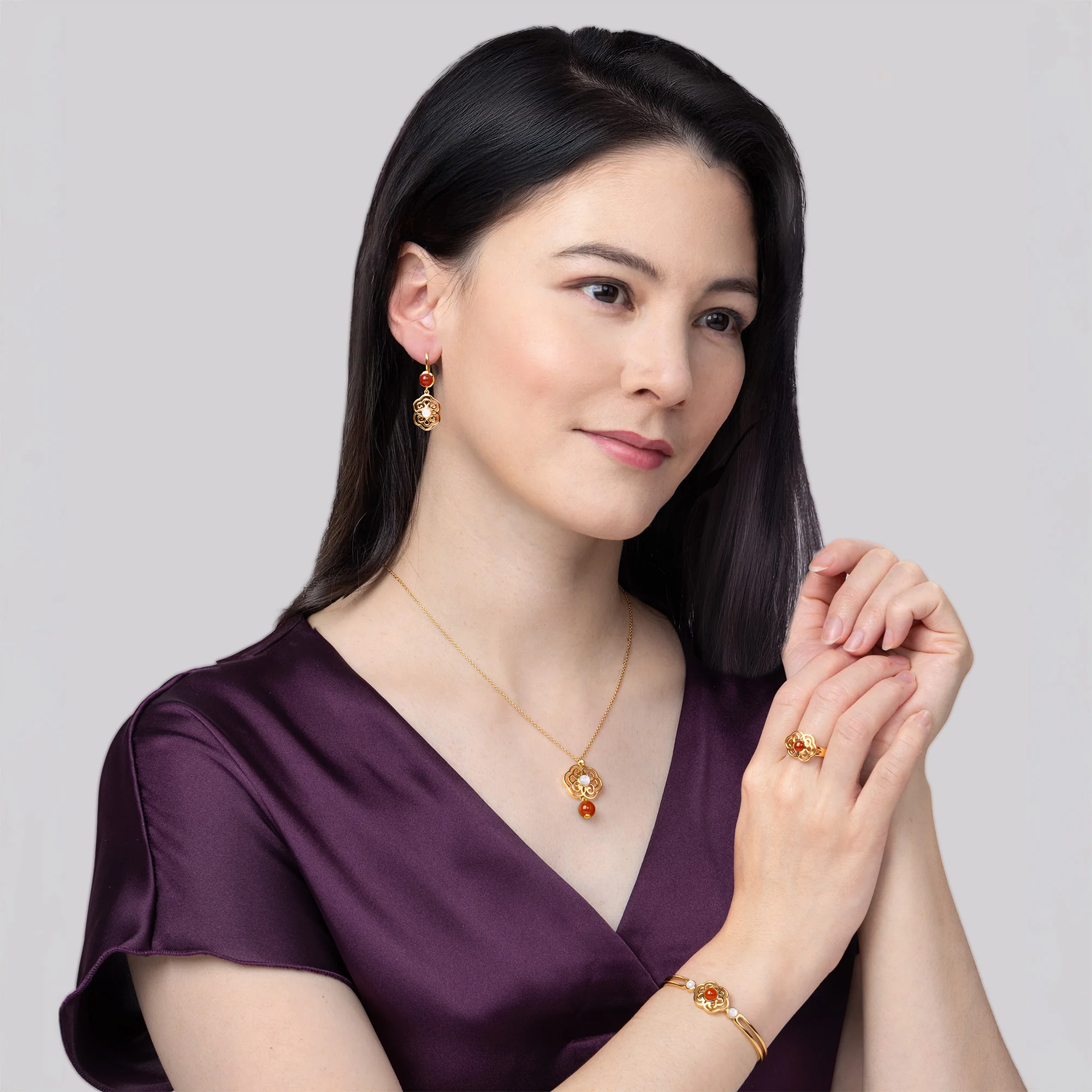 Blissful Ruyi Ring Carnelian - Image 5