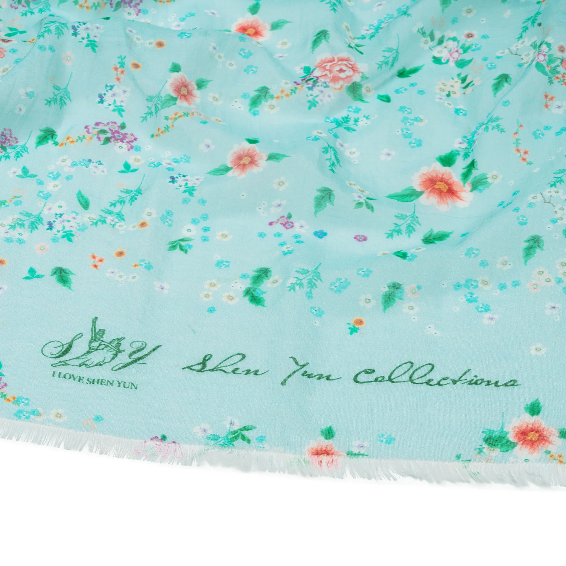 Celestial Flowers Long Scarf - Blue - Image 3
