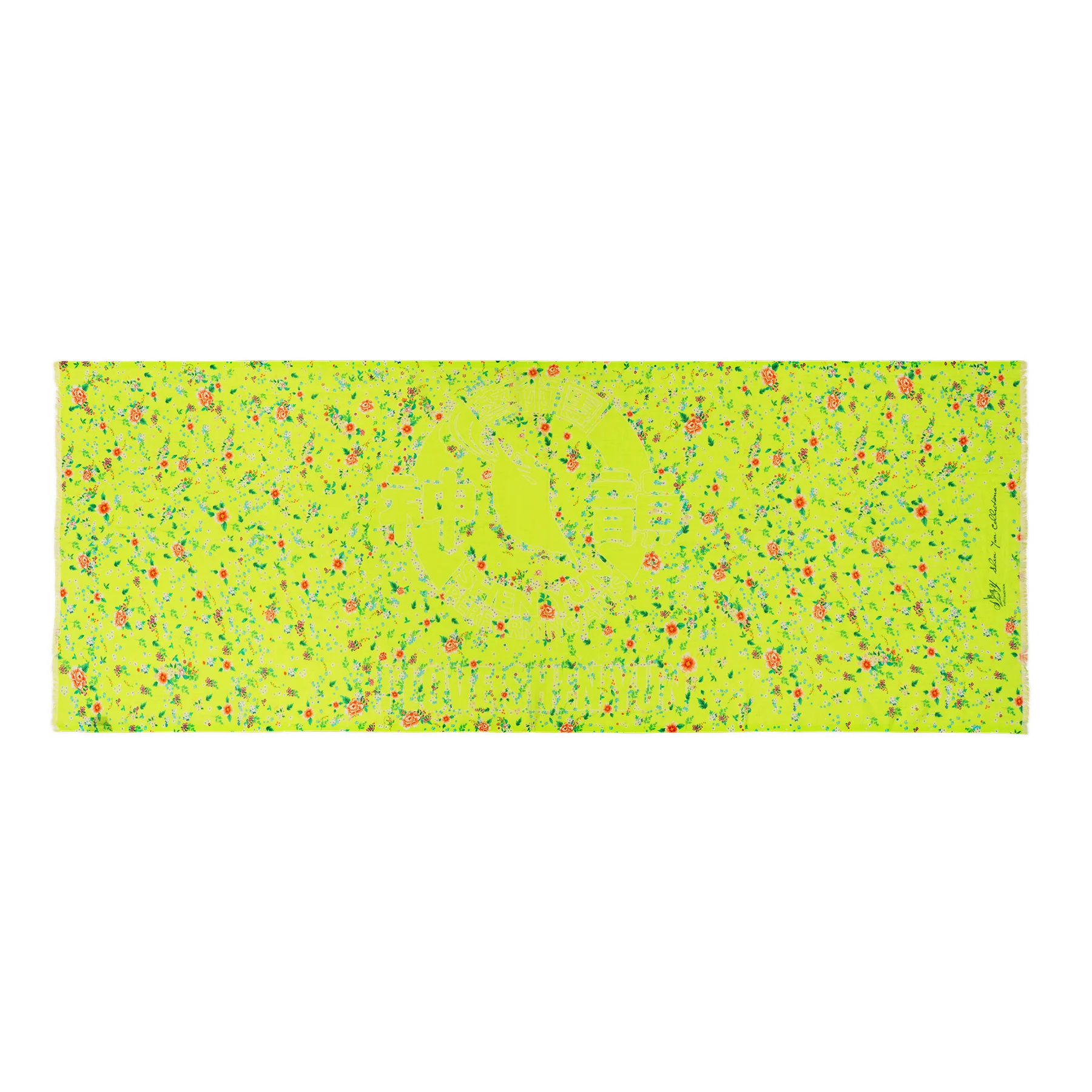 Celestial Flowers Long Scarf - Green - Image 4