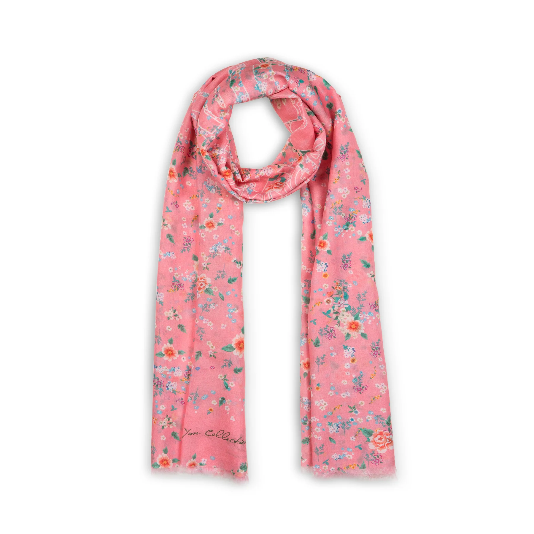 Celestial Flowers Long Scarf - Pink - Image 2
