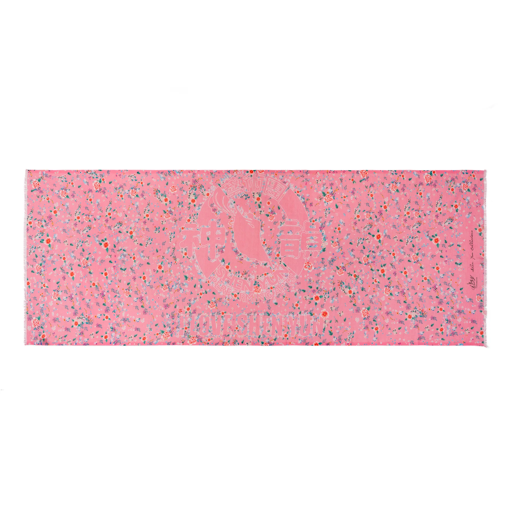 Celestial Flowers Long Scarf - Pink - Image 4