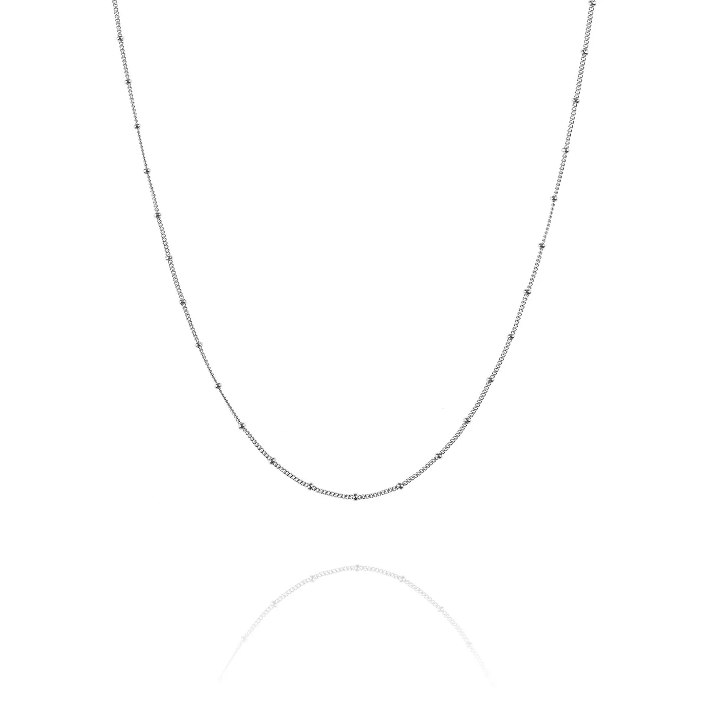 Curb Chain Silver 15+2"