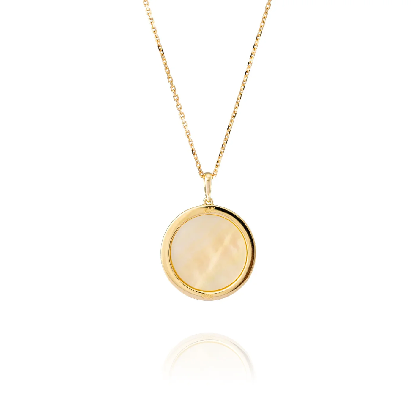 Divine Grace Pendant 18kt Yellow Gold with Gold Mother of Pearl - Image 3