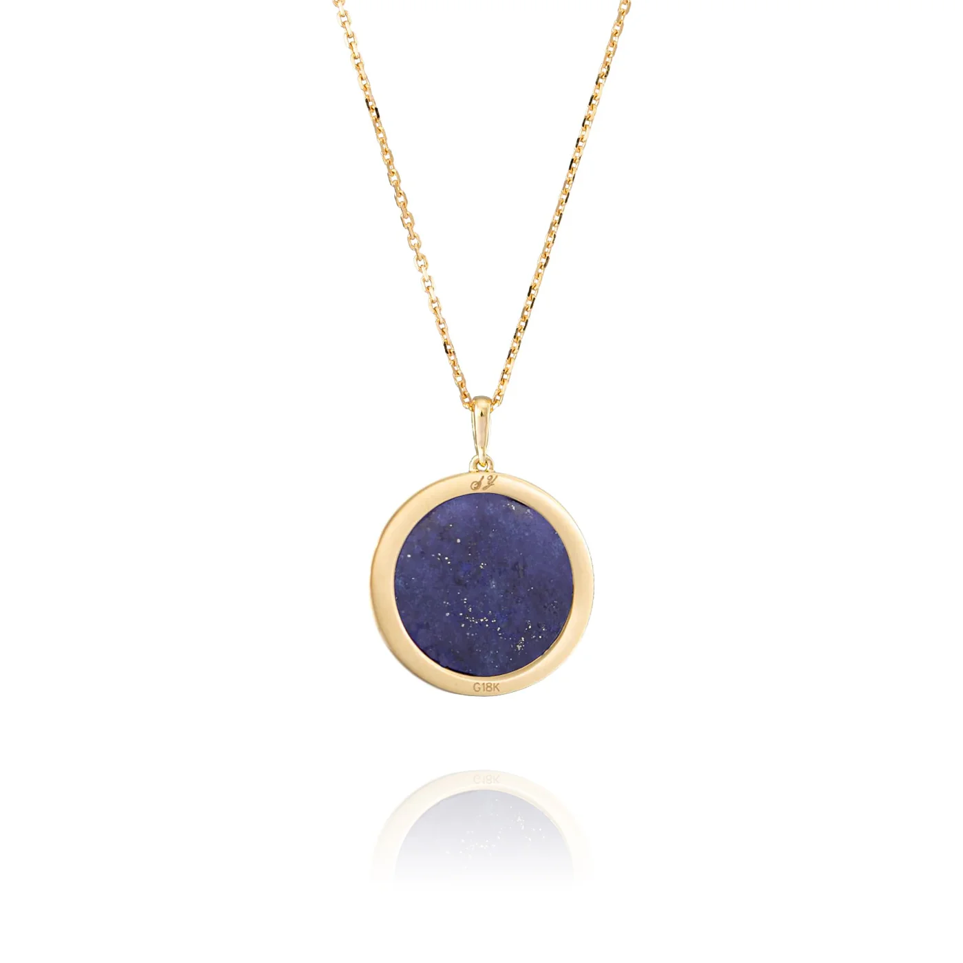 Divine Grace Pendant 18kt Yellow Gold with Lapis - Image 3