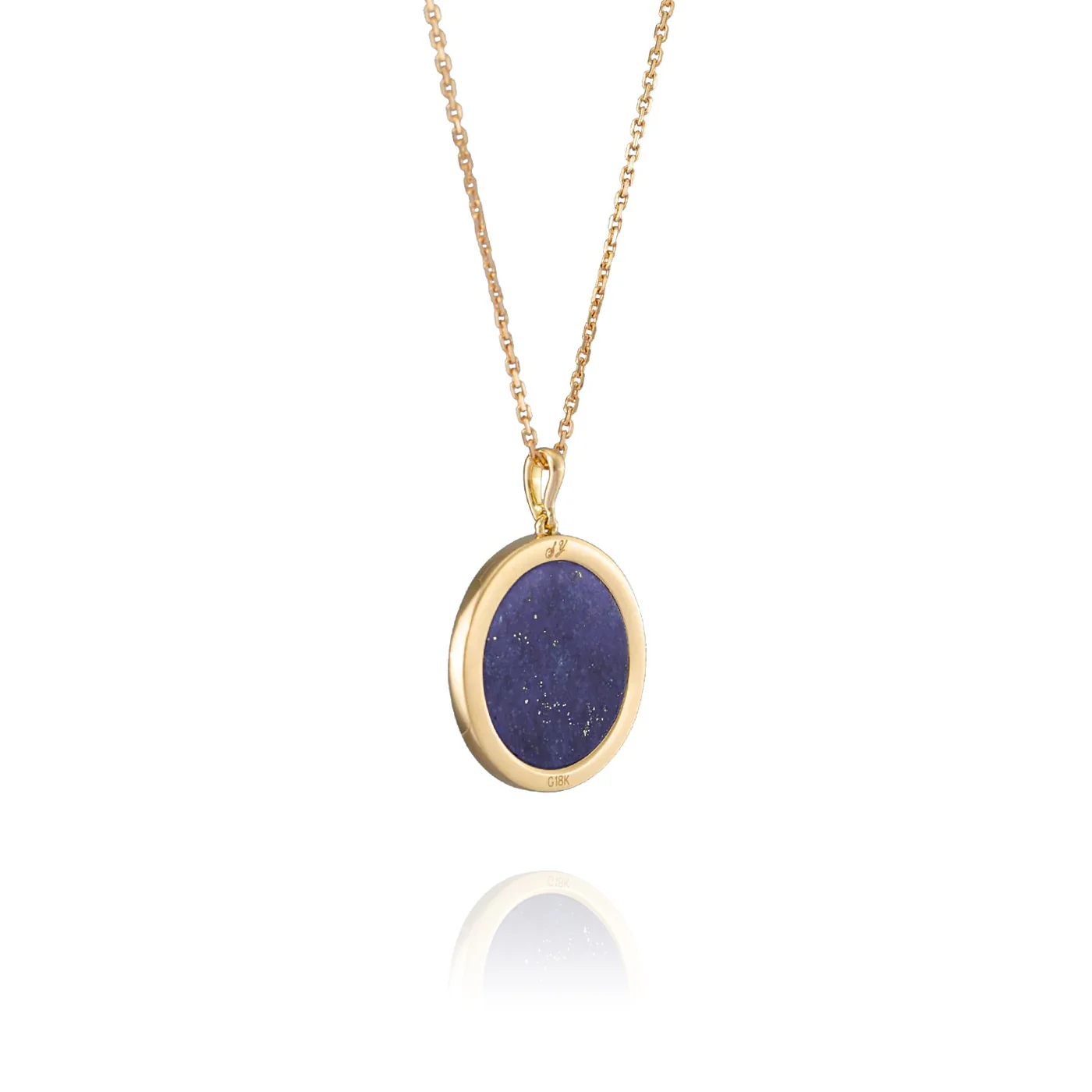 Divine Grace Pendant 18kt Yellow Gold with Lapis - Image 4