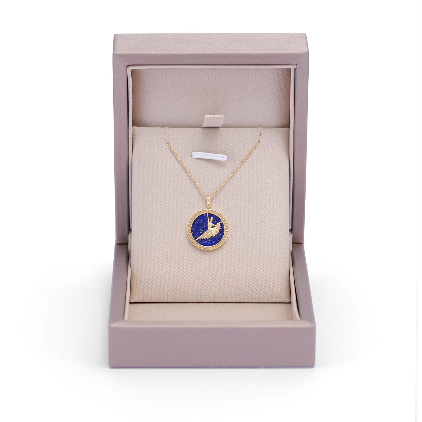 Divine Grace Pendant 18kt Yellow Gold with Lapis - Image 5