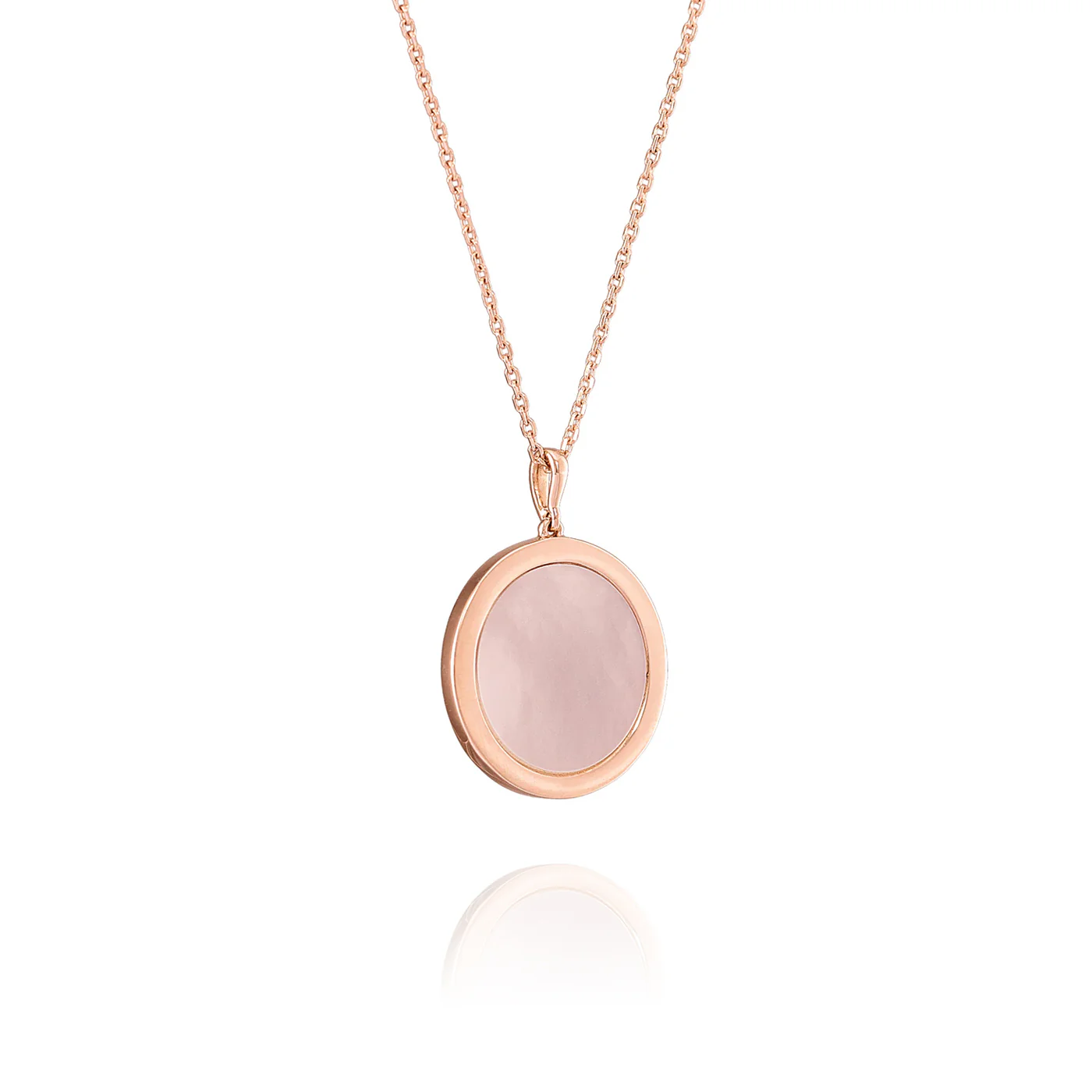 Divine Grace Pendant 18kt Rose Gold with Pink Opal - Image 3