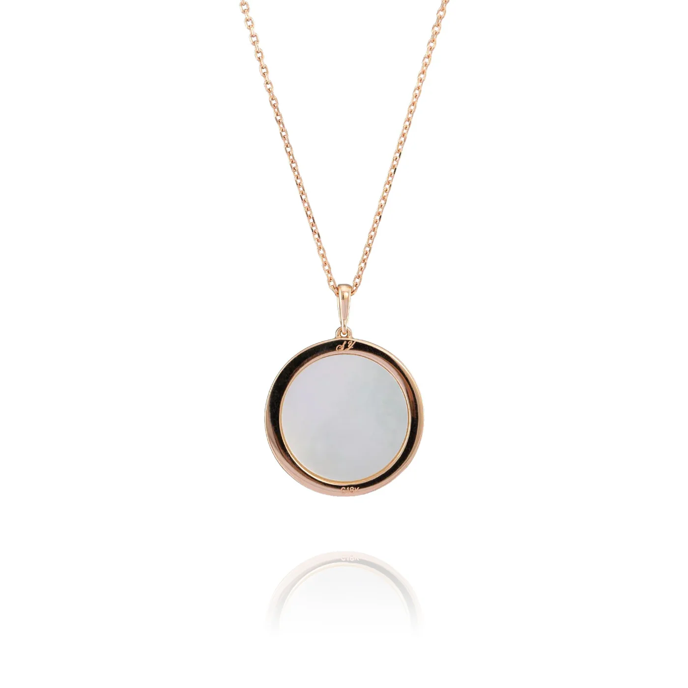 Divine Grace Pendant 18kt Rose Gold with White Mother of Pearl - Image 3