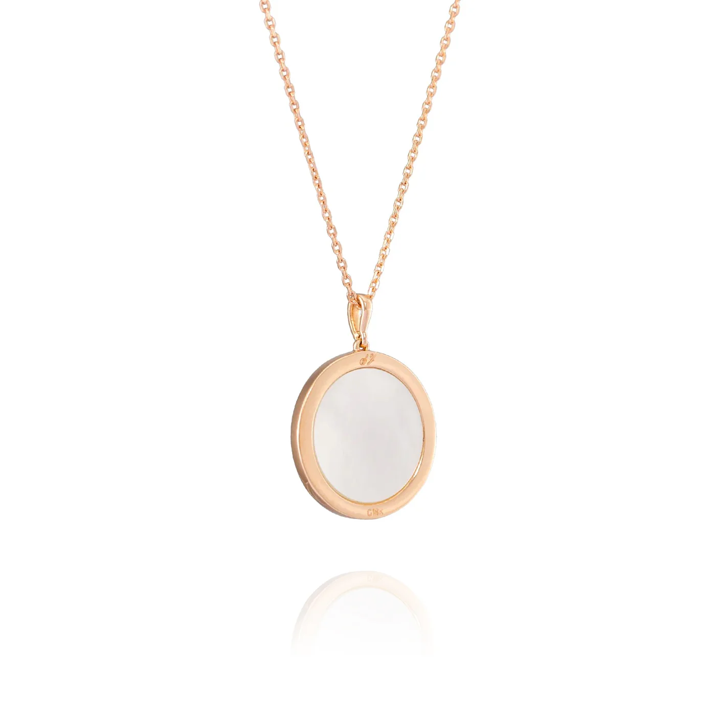 Divine Grace Pendant 18kt Rose Gold with White Mother of Pearl - Image 4