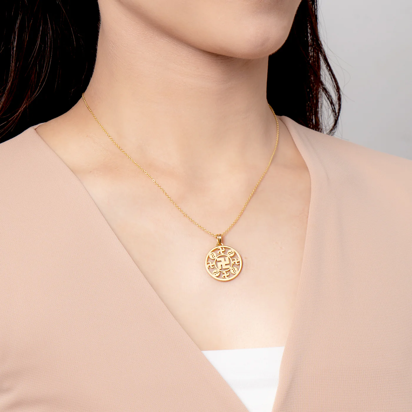 Falun Pendant 18kt Yellow Gold 22mm - Image 3