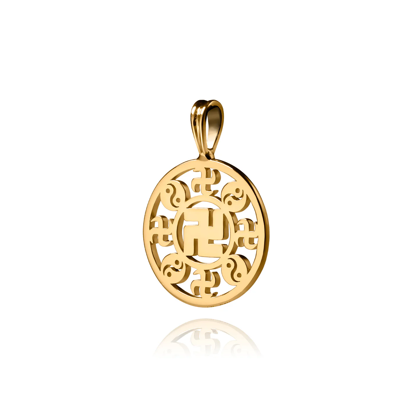 Falun Pendant 24kt Yellow Gold 17mm - Image 2