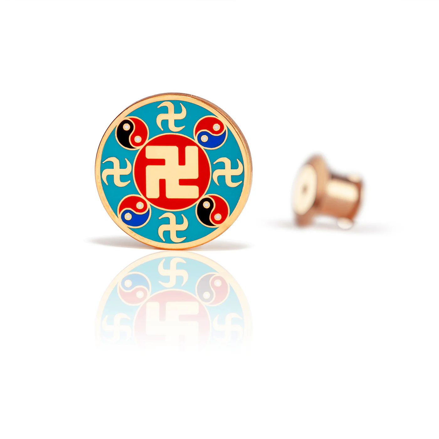 Falun Pin - Teal - Image 3