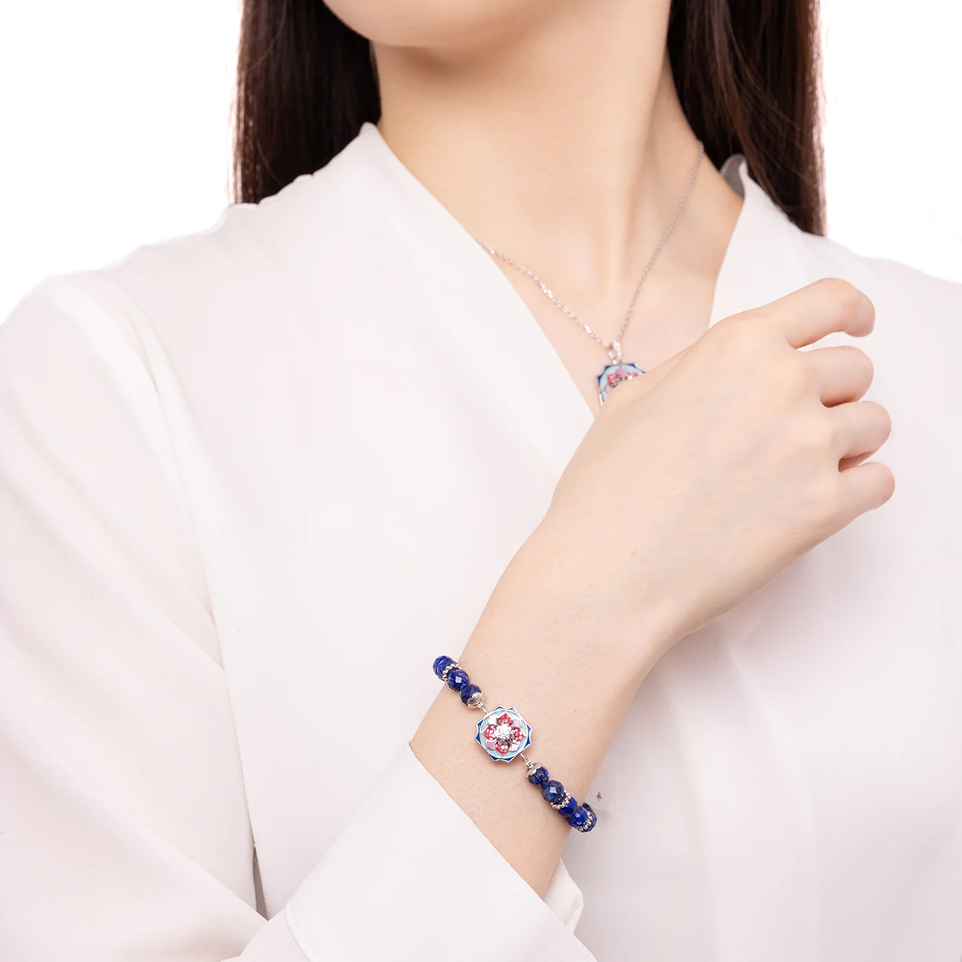 Floral Bliss Bracelet Lapis - Image 4