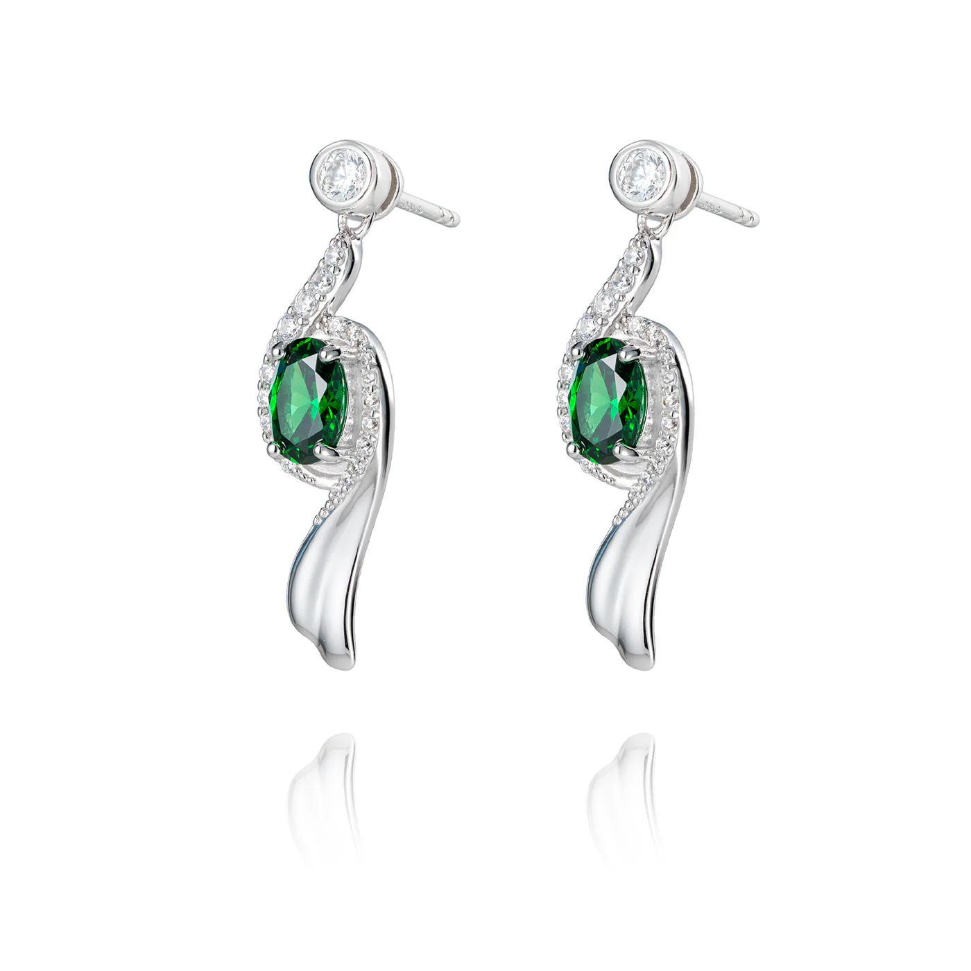 Flying Sleeves Earrings Green - Image 2