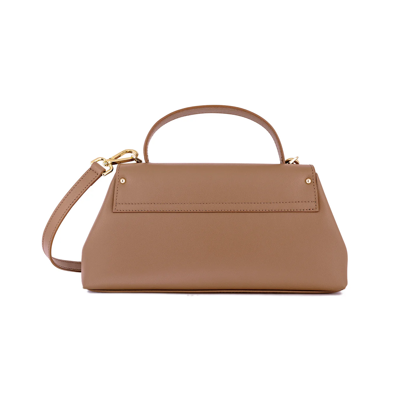 Italian Premium Leather Trapeze Bag Brown - Image 3