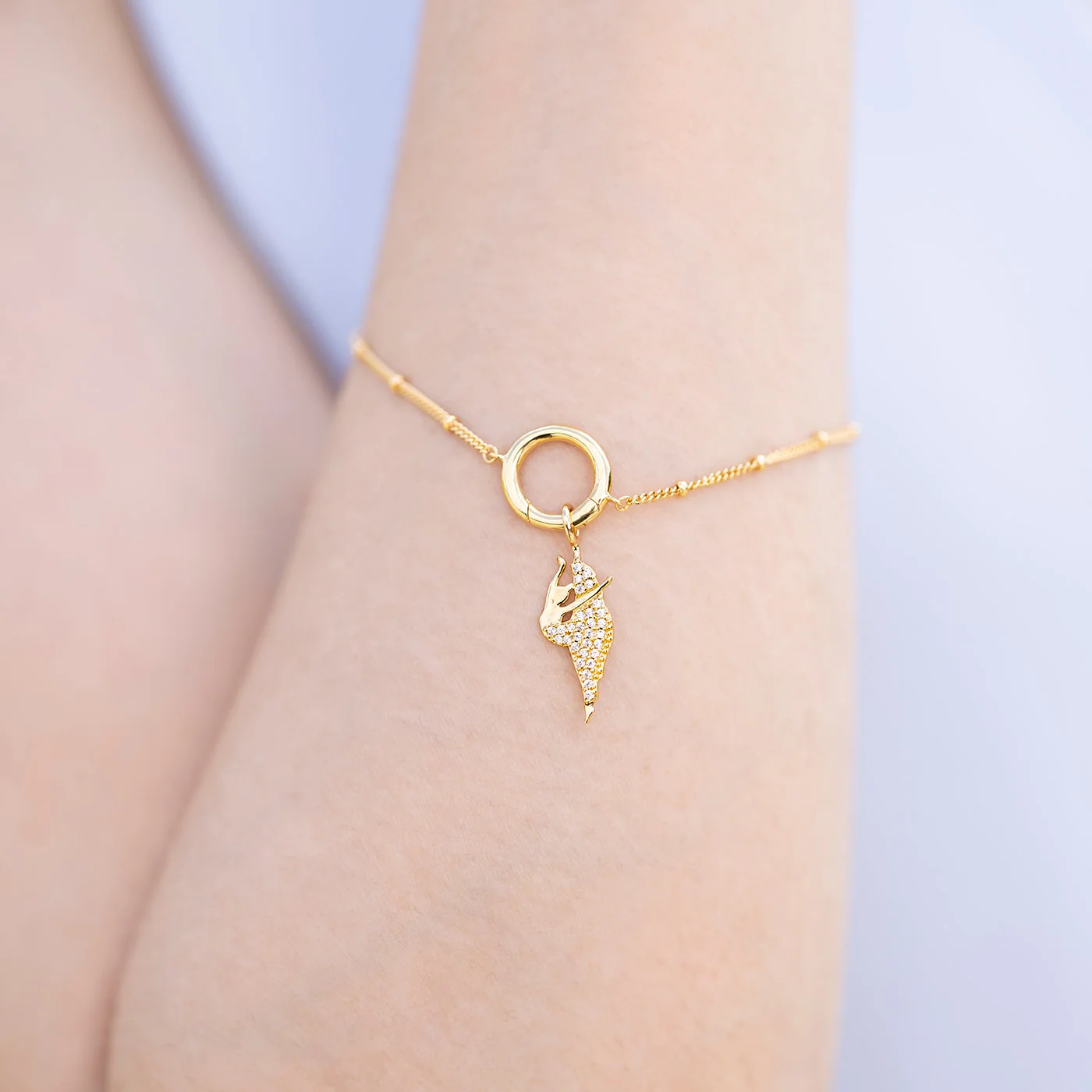 Joyous Dancer Charm - Gold - Image 2