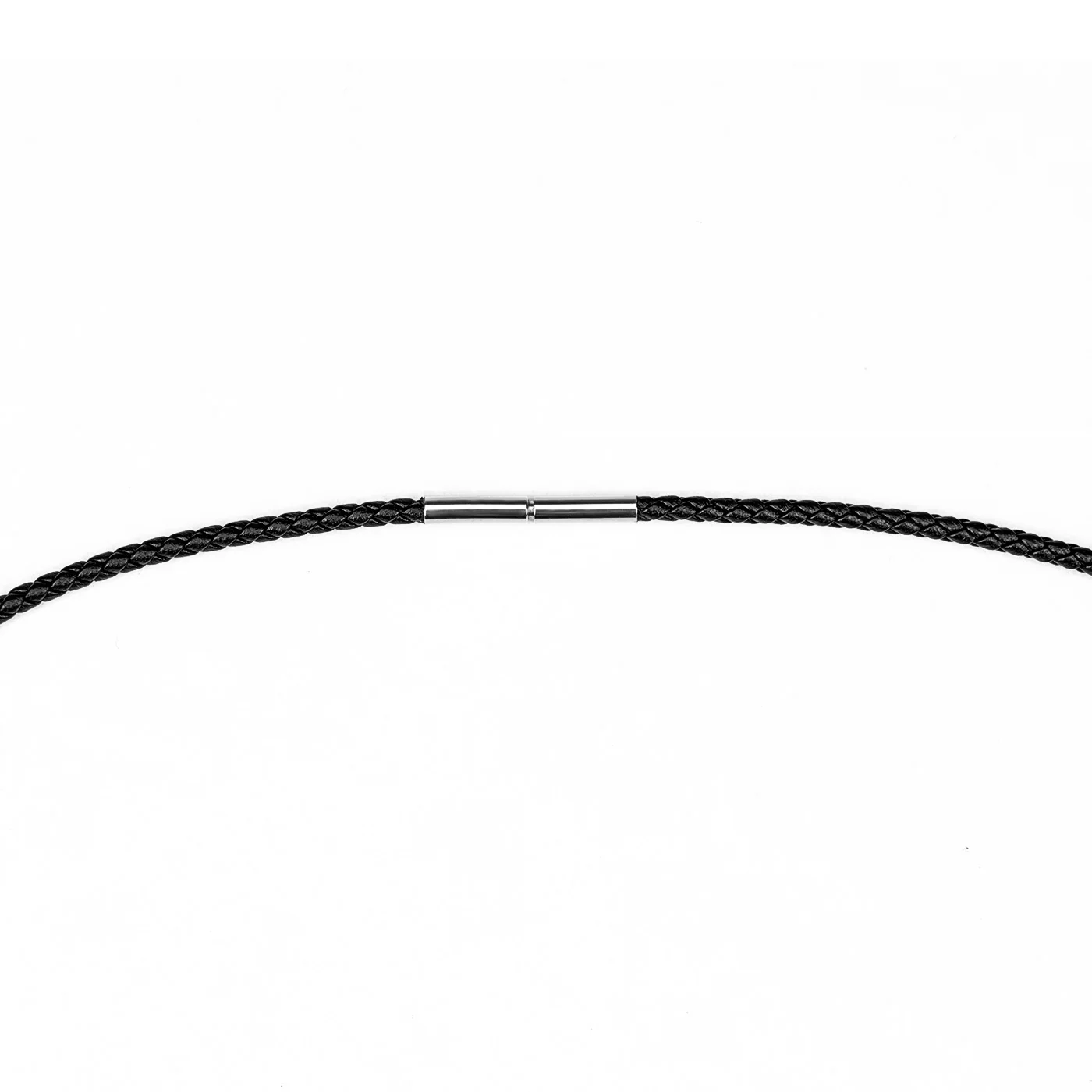 Leather Cord Chain 18kt White Gold Clasp - Image 3