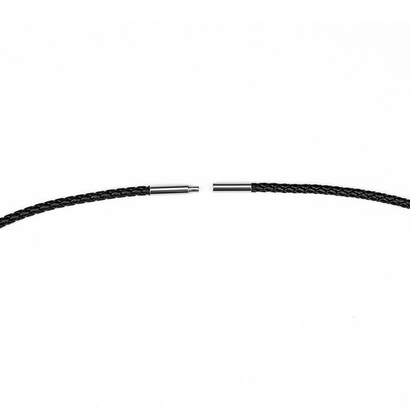 Leather Cord Chain 18kt White Gold Clasp - Image 4