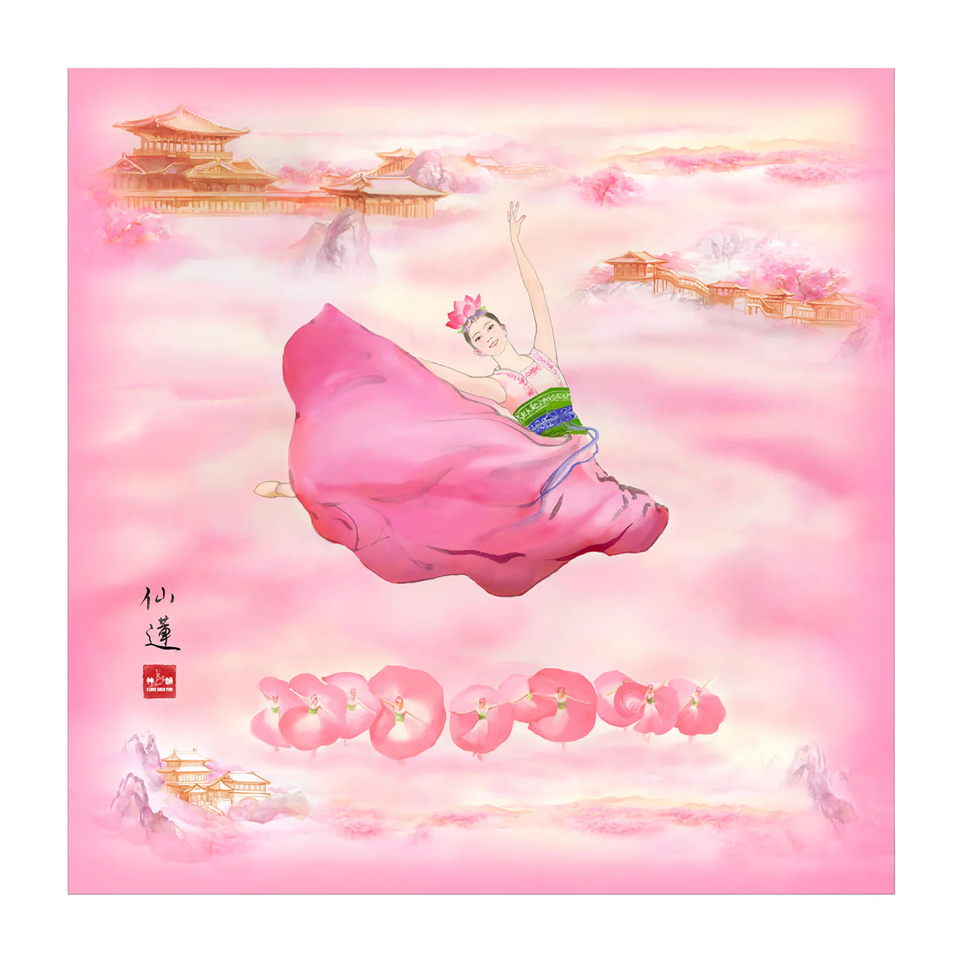 Lotus Fairies Scarf