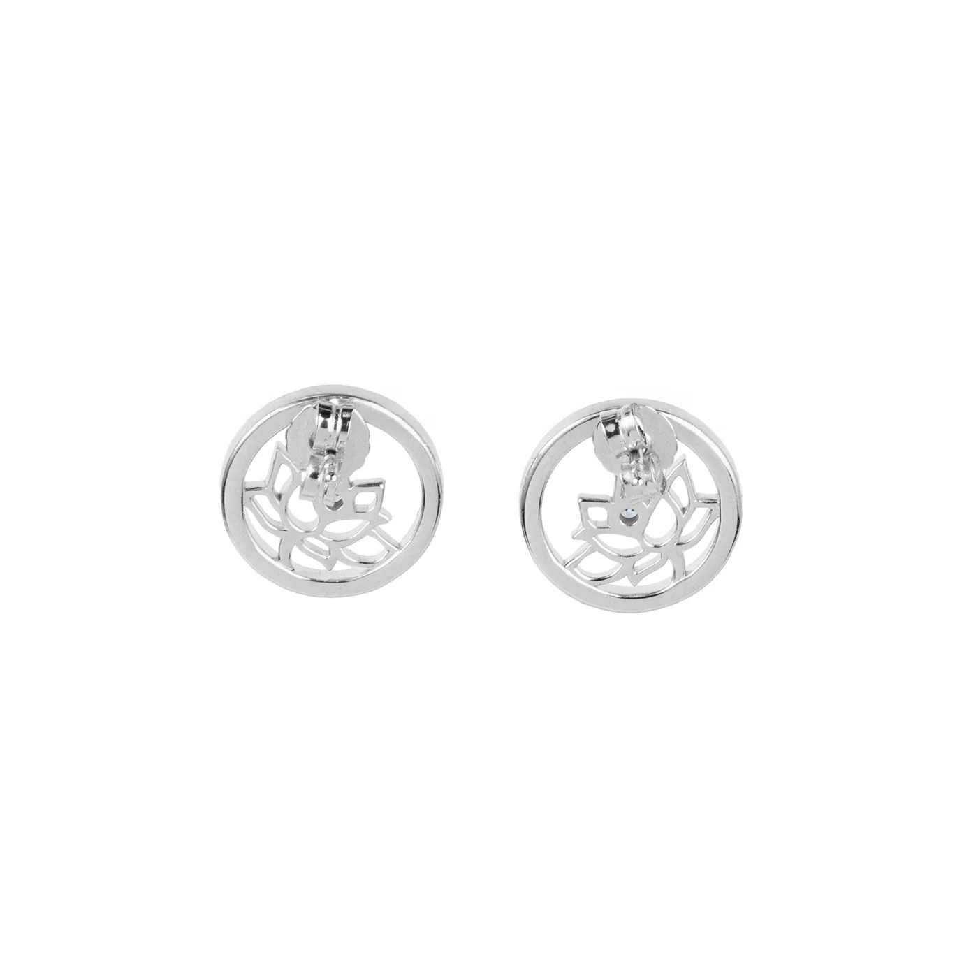 Lotus Fairies Stud Earrings Silver - Image 2