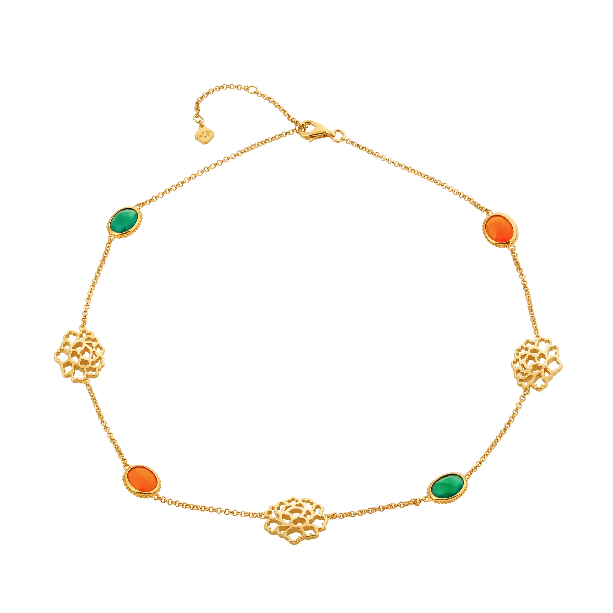 Majestic Tang Peony Necklace Gold Vermeil - Image 2