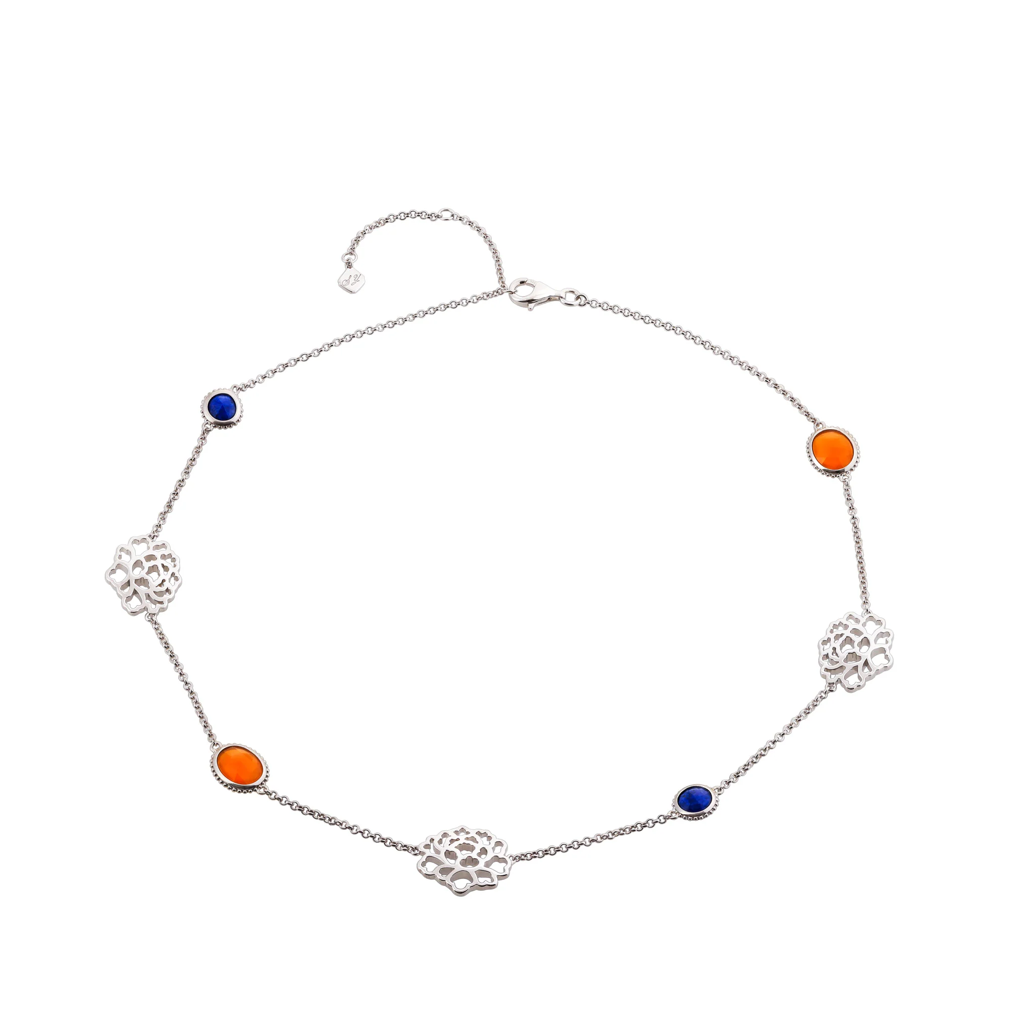 Majestic Tang Peony Necklace Silver - Image 2