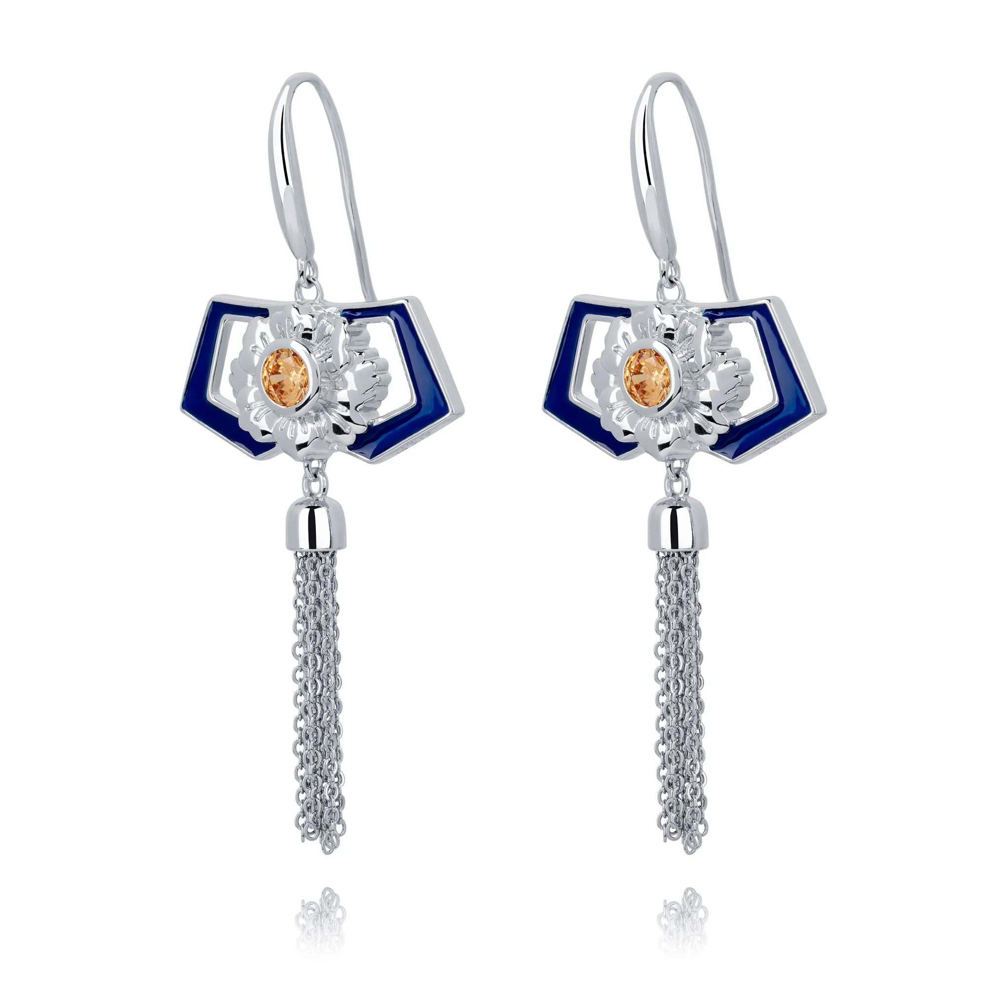 Manchurian Elegance Earrings Blue - Image 3