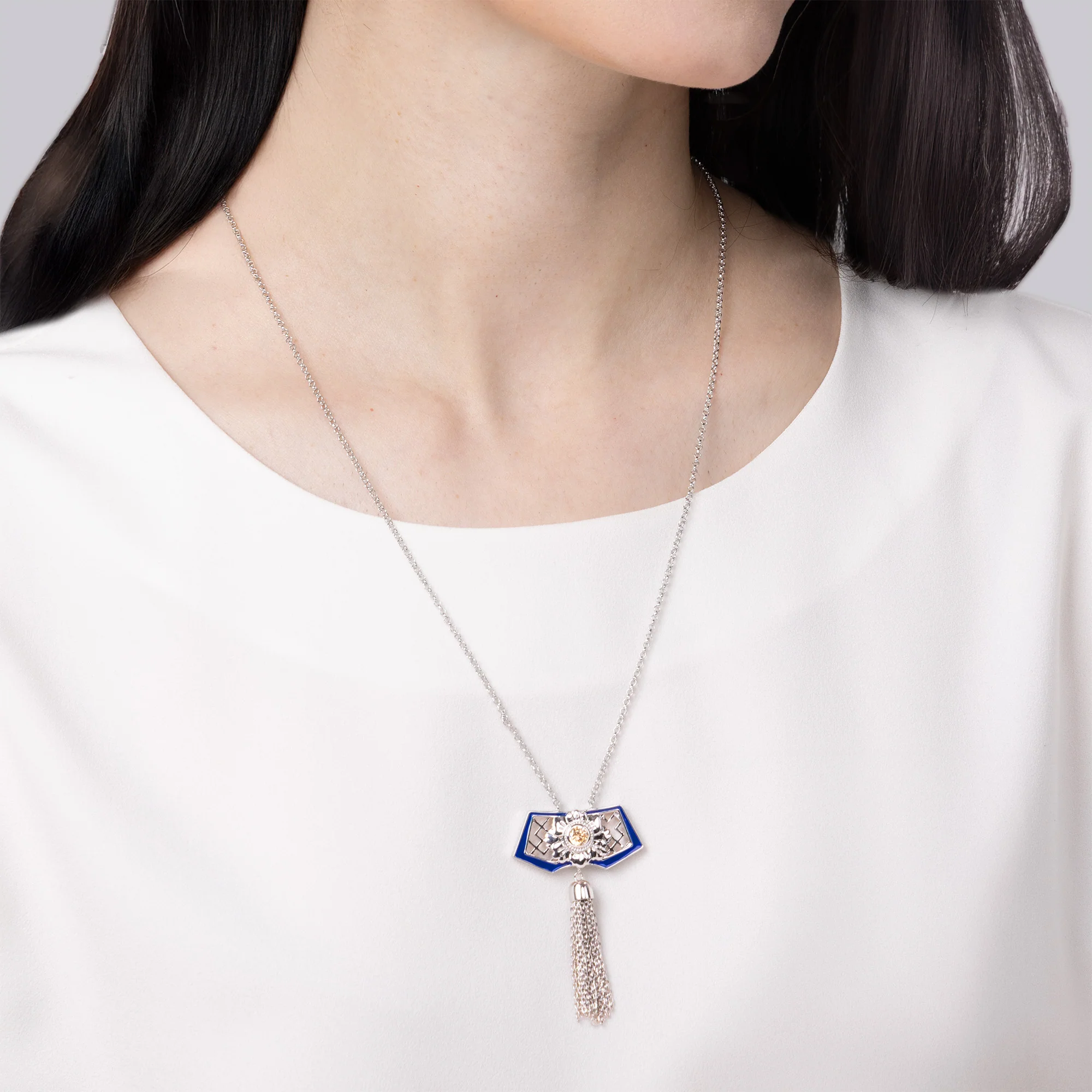 Manchurian Elegance Necklace Blue - Image 2