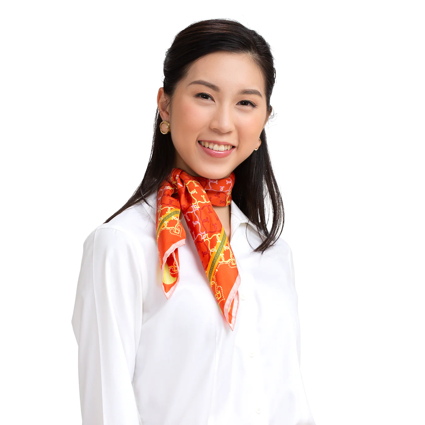 Manchurian Elegance Square Scarf - Bronze - Image 4