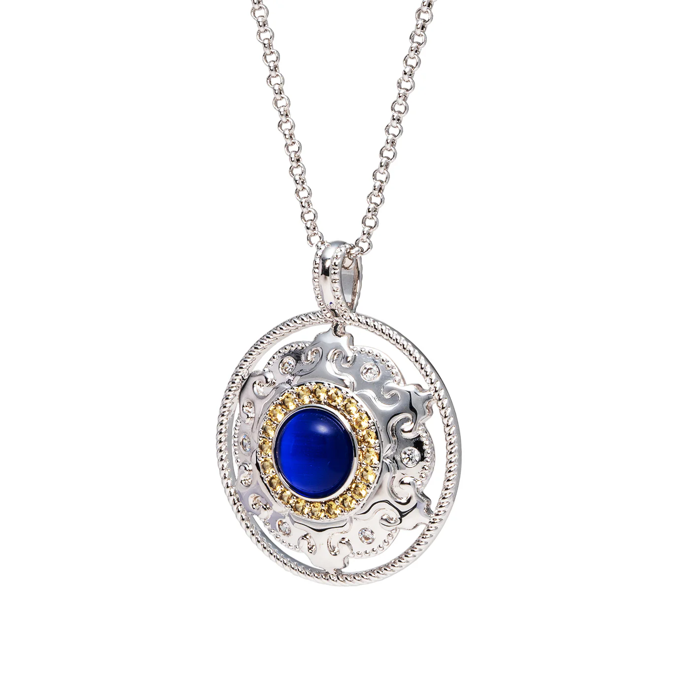 Mongolian Celebration Necklace Blue - Image 2