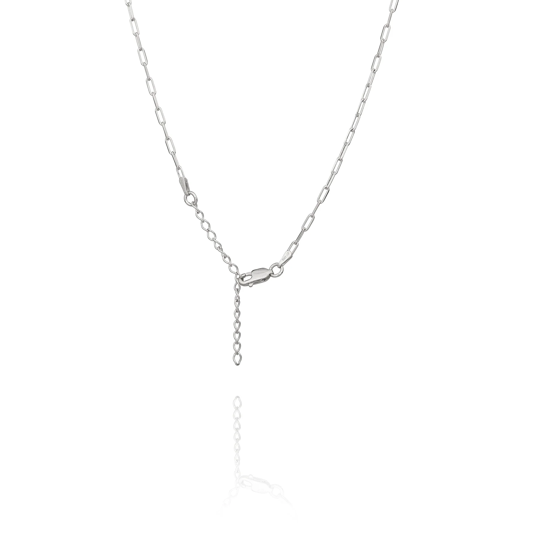 Paperclip Chain Silver 18" - Image 2
