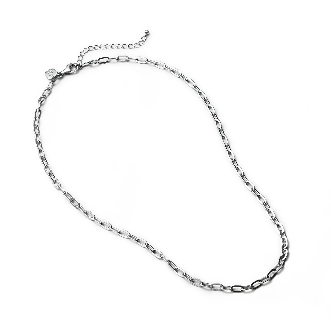 Paperclip Chain Silver 16+2” - Image 3