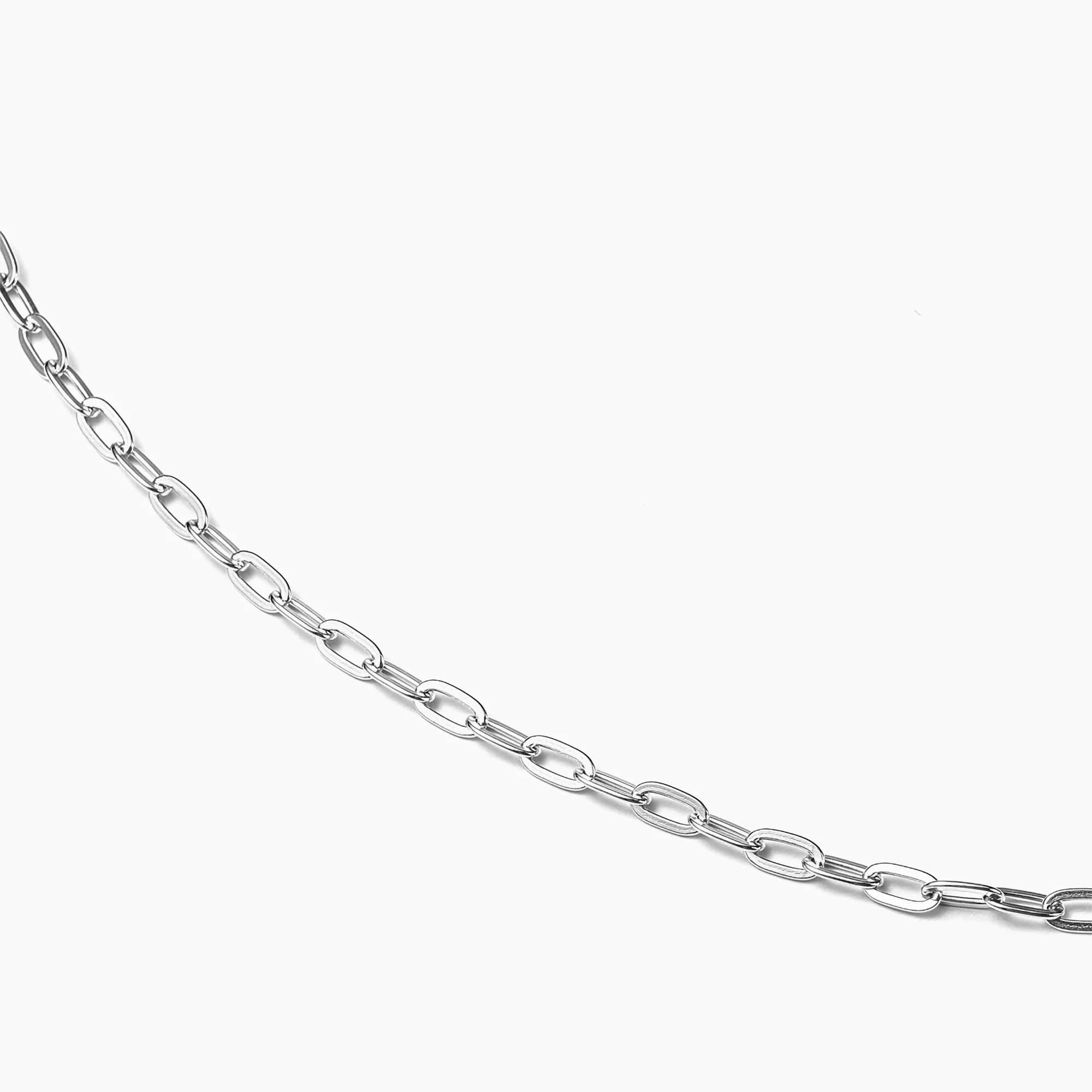 Paperclip Chain Silver 17+2” - Image 3