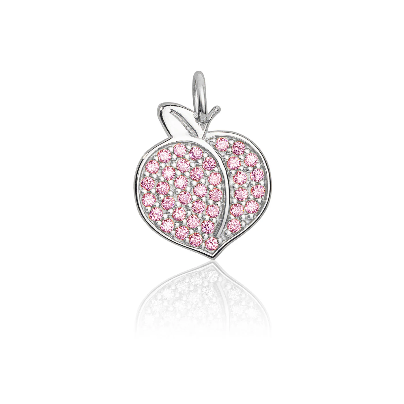 Peach of Immortality Charm - Silver