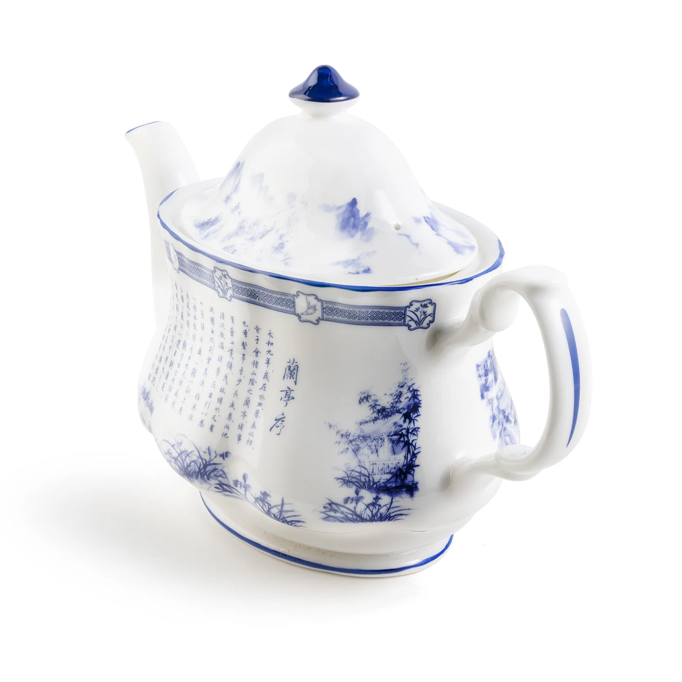 Poets of the Orchid Pavilion Teapot Oval 600ml - Image 3