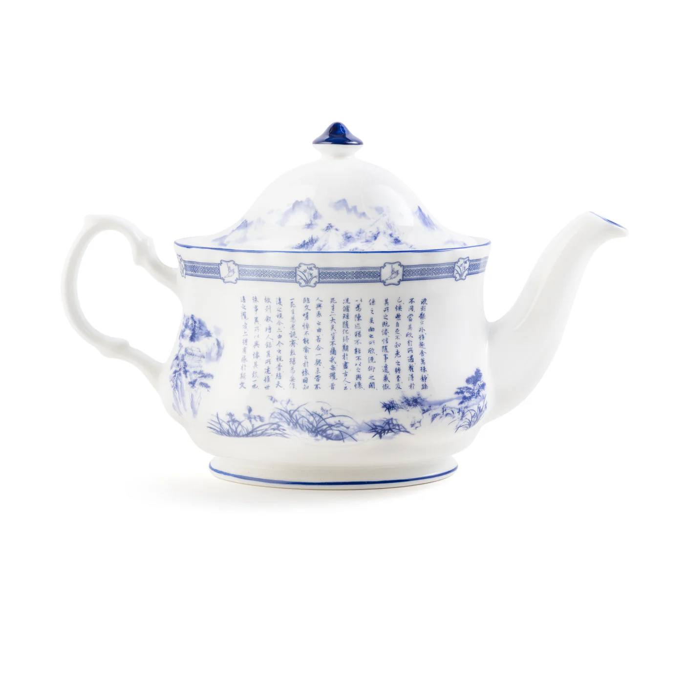 Poets of the Orchid Pavilion Teapot Oval 600ml - Image 4