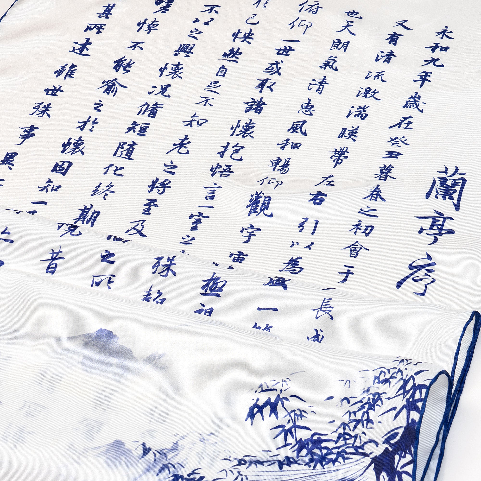Poets of the Orchid Pavilion Long Silk Scarf - Image 3