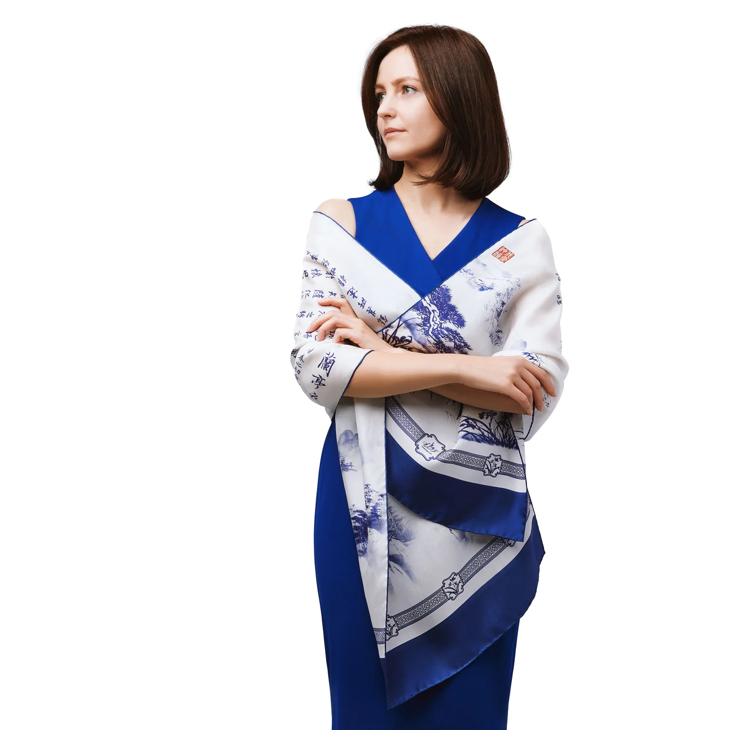 Poets of the Orchid Pavilion Long Silk Scarf - Image 4