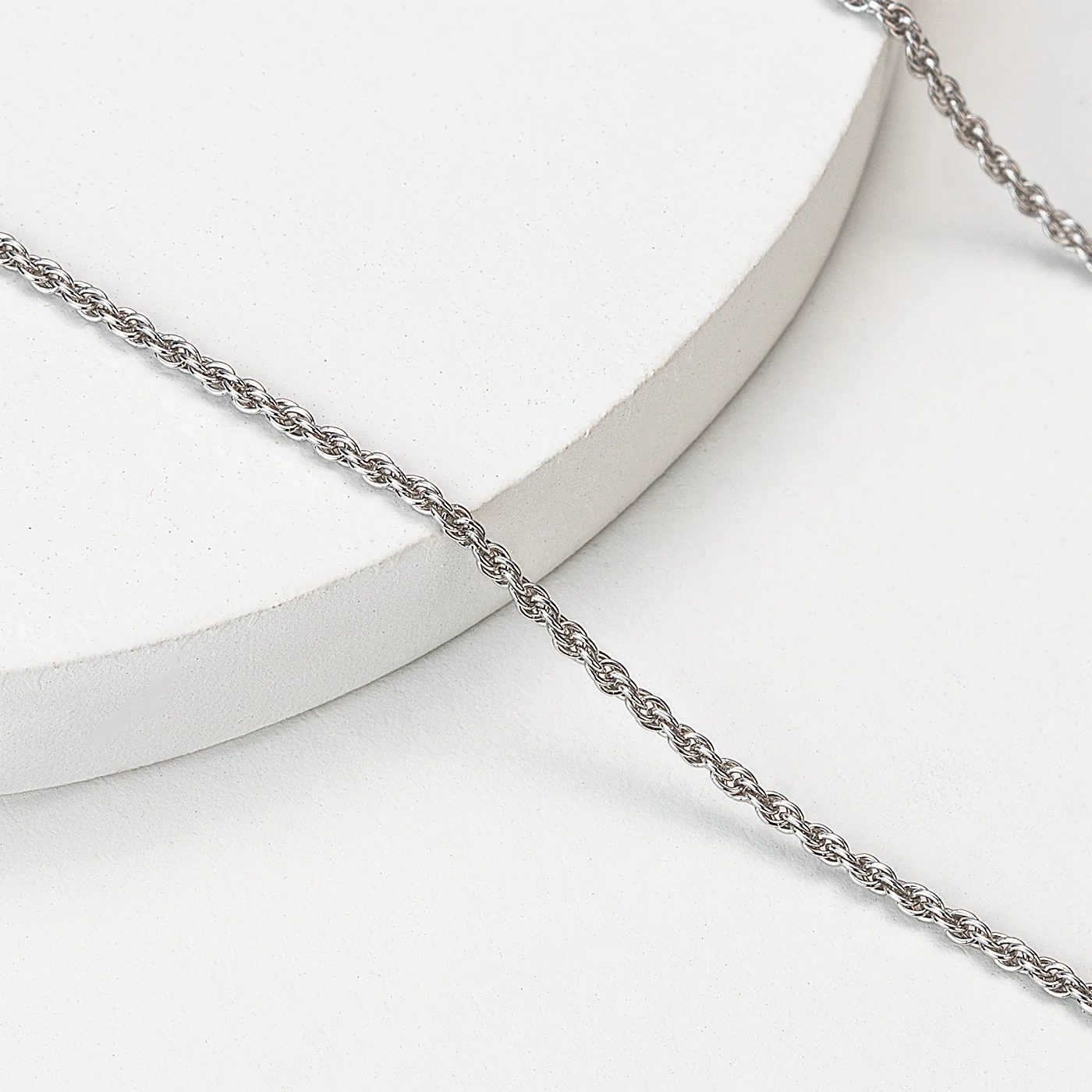 Rope Chain Silver 18+2" - Image 3