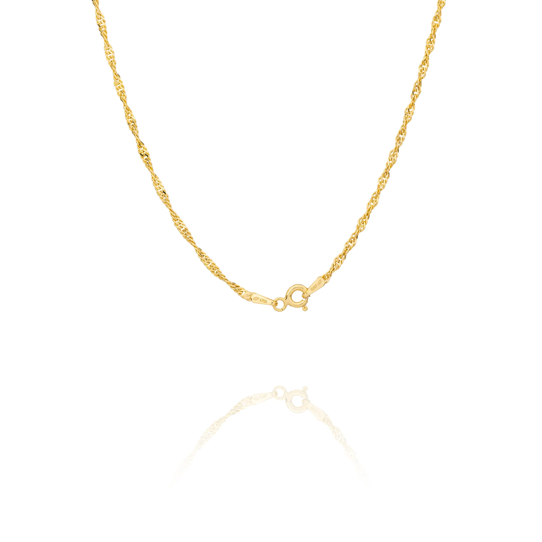 Singapore Chain Gold Vermeil 18" - Image 2