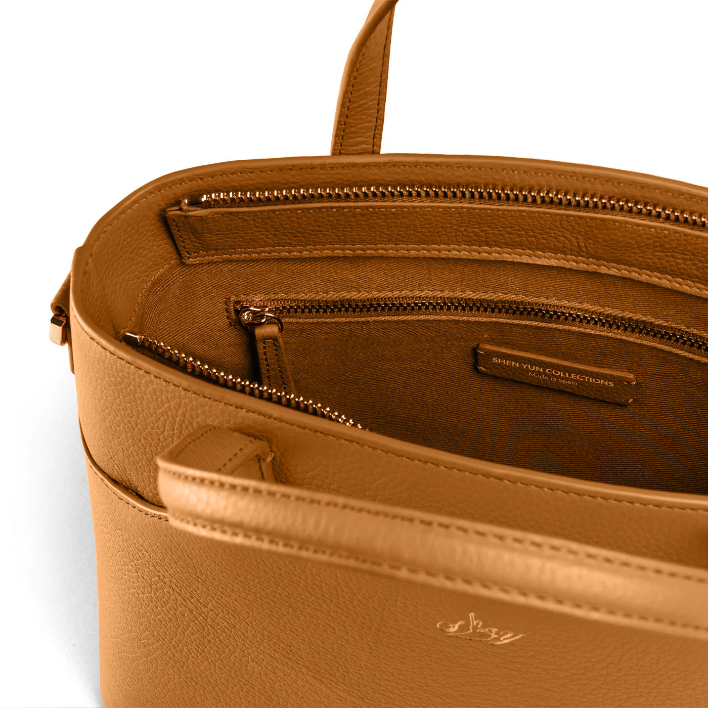 Tang Dynasty Grace Crossbody Bag - Camel - Image 4